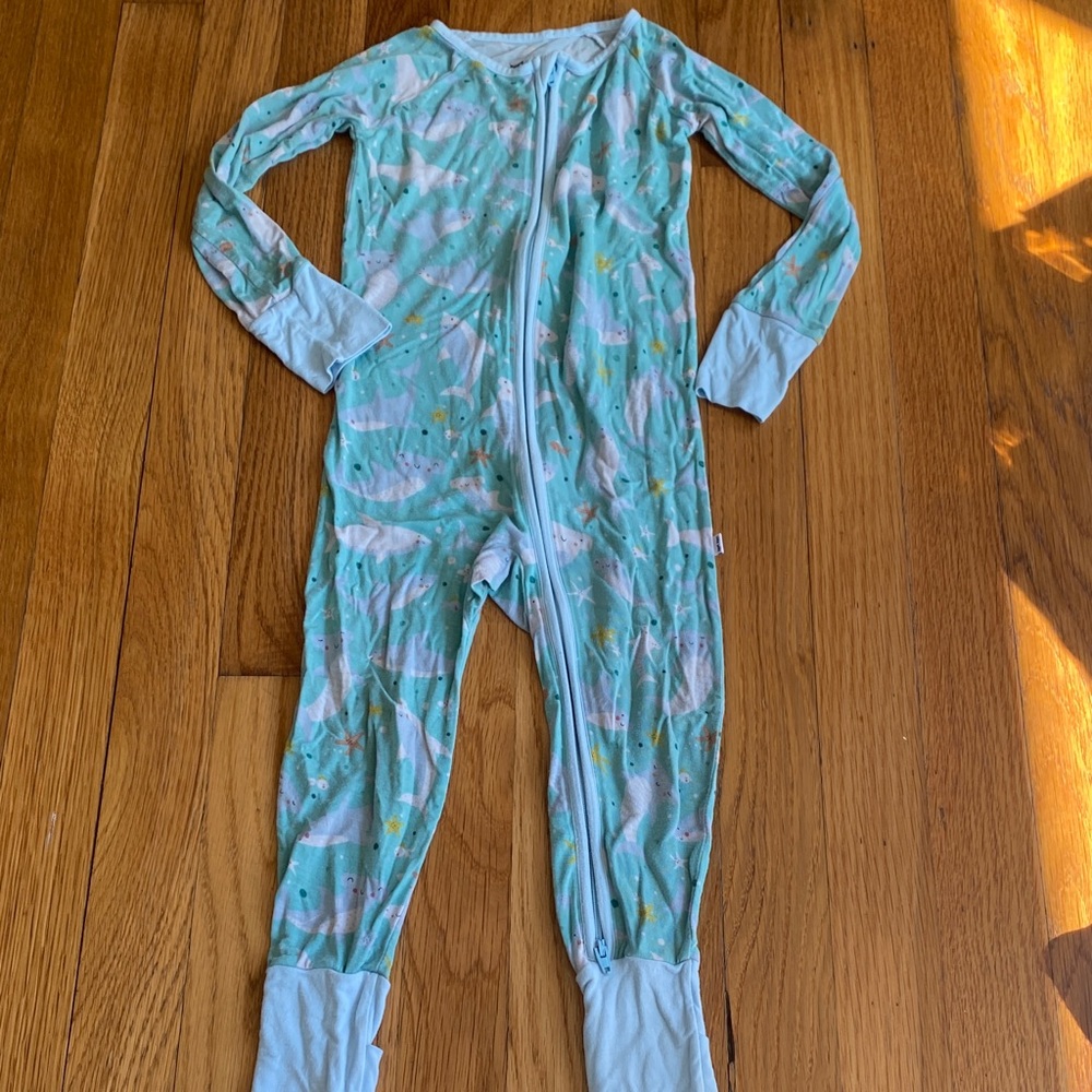 Little Sleepies Shark Bamboo Romper